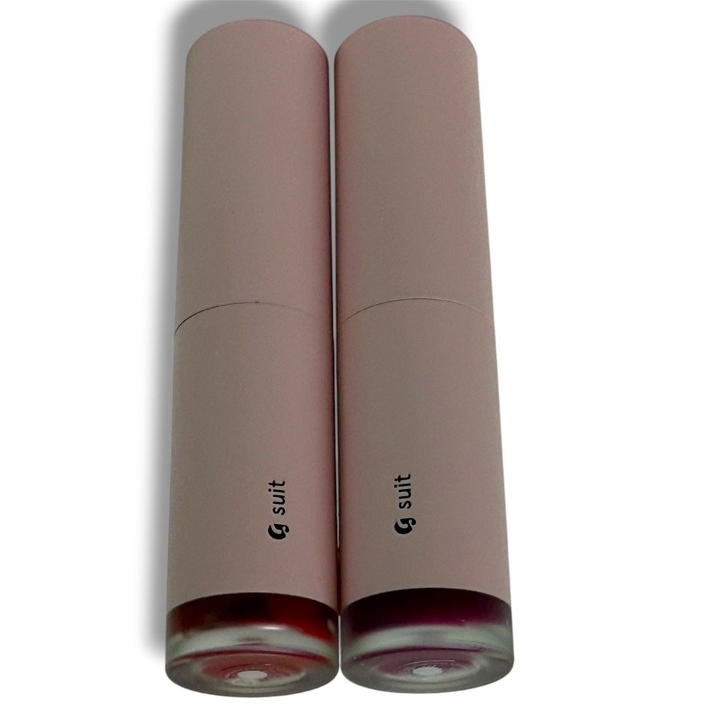 Glossier G Suit Soft Touch Lip Gloss Lipstick Creme Lot 2 Tempo Jet Matte Liquid